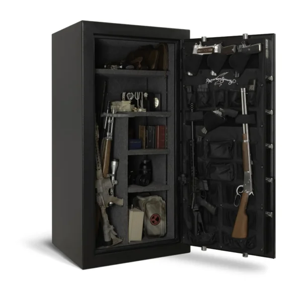 Open view of an SF6030 American Security gun safe from Houston Safe and Lock