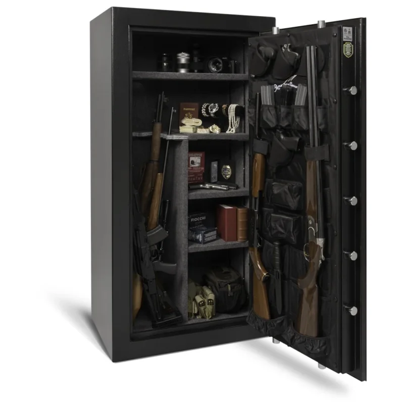 Open view of an SF6032 American Security gun safe from Houston Safe and Lock