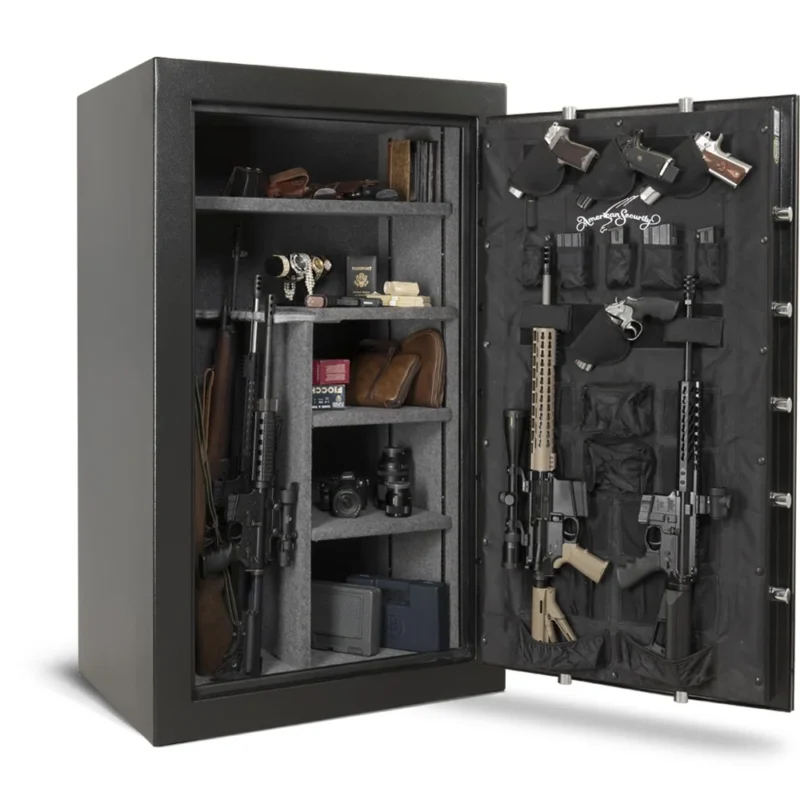 Open view of an SF6036 gun safe from Houston Safe and Lock