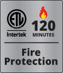 120 Minute Fire Protection Sticker