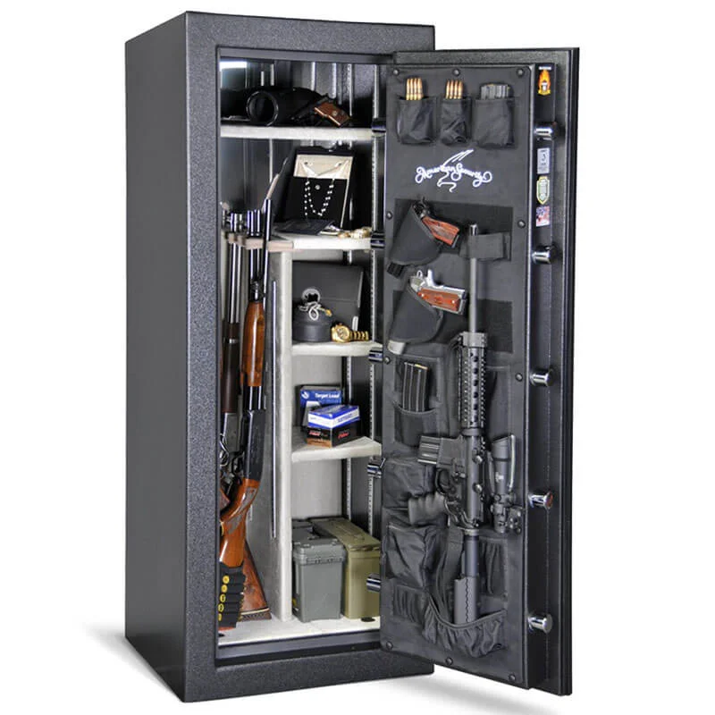 Open view of an American Security BFX6024 gun safe