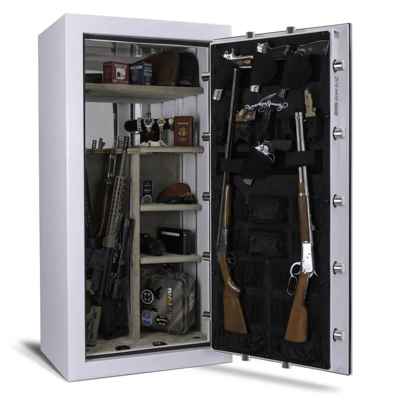Open view of an American Security BFX6032 gun safe