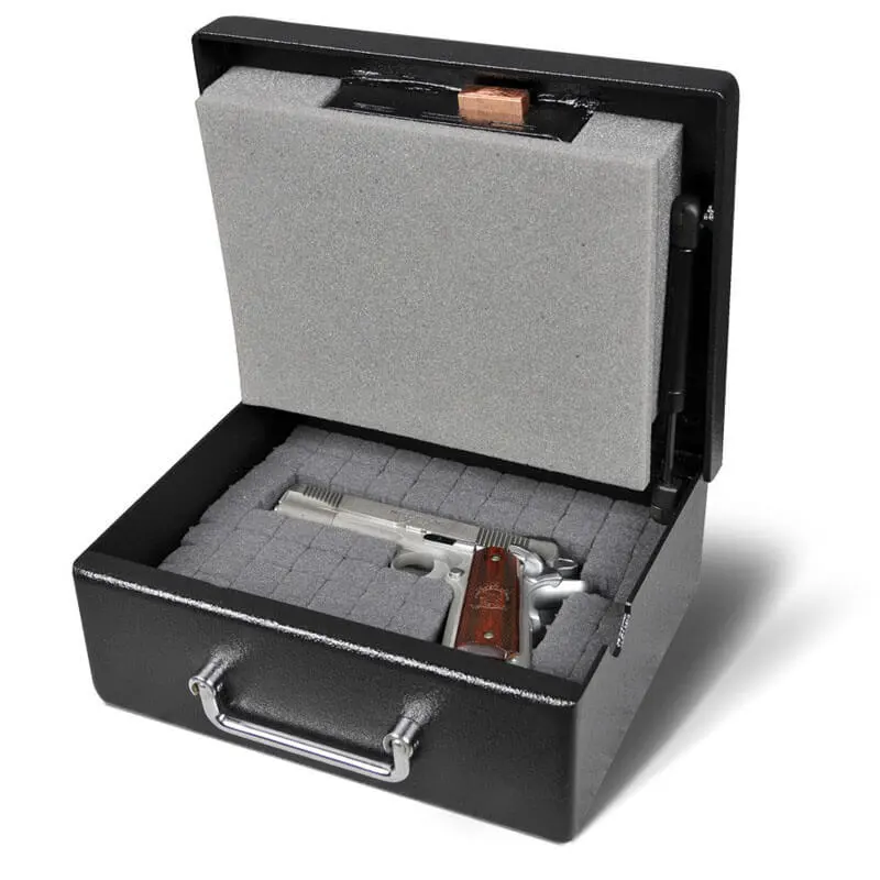 Open view of a PS1210HD American Security pistol safe from Houston Safe and Lock