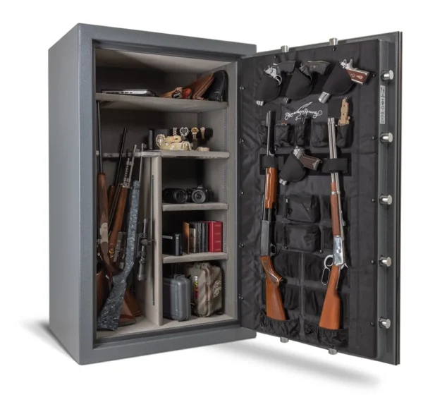 Open view of an NF6036 American Security gun safe from Houston Safe and Lock